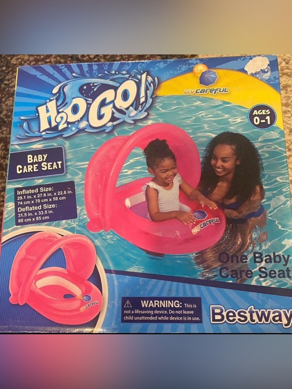H2O GO! Baby Care Seat Inflatable Swim Float